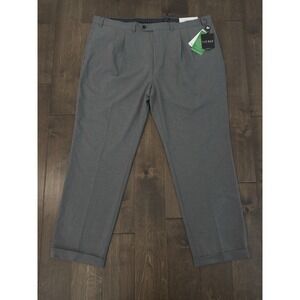 Lauren Ralph Lauren Mens 44X32 Gray Ultraflex Dress Pants Pleated Front Stretch